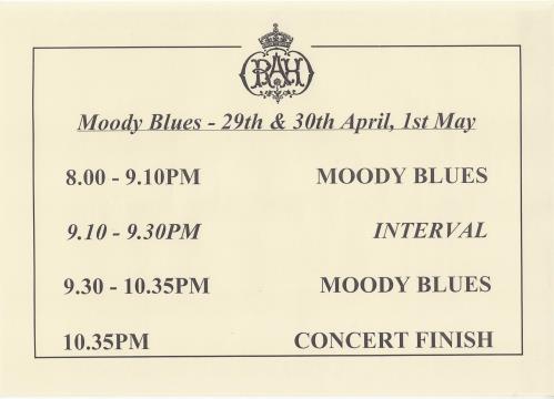 The Moody Blues World Tour 2000 tour programme UK MBLTRWO595610