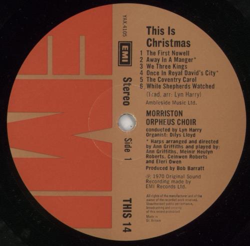 The Morriston Orpheus Choir This Is Christmas vinyl LP album (LP record) UK 3HELPTH866635