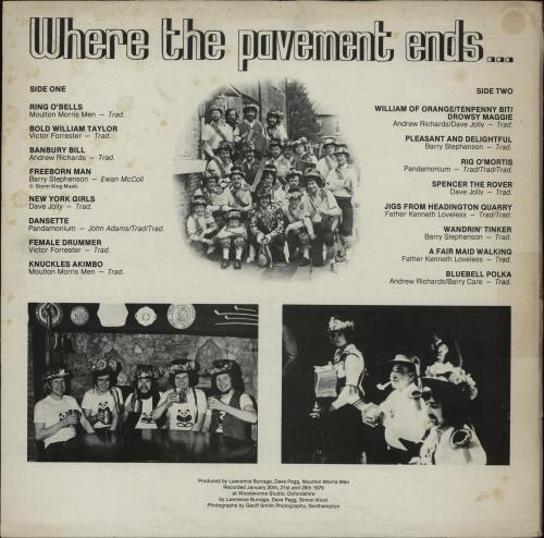 The Moulton Morris Men Where The Pavement Ends... vinyl LP album (LP record) UK 2KPLPWH757721