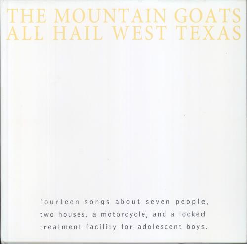 The Mountain Goats All Hail West Texas vinyl LP album (LP record) US MUGLPAL814066