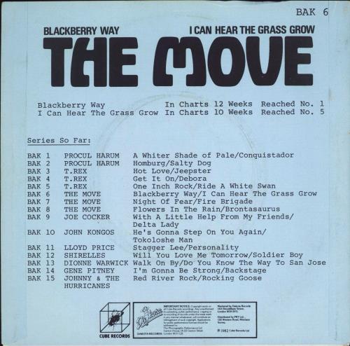 The Move Blackberry Way / I Can Hear The Grass Grow 7" vinyl single (7 inch record / 45) UK MOV07BL770856