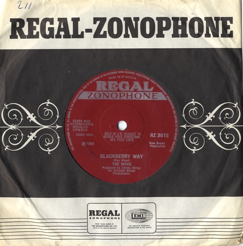 The Move Blackberry Way - solid 7" vinyl single (7 inch record / 45) UK MOV07BL296795