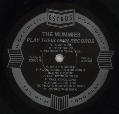 The Mummies Play Their Own Records! vinyl LP album (LP record) US 839LPPL863072