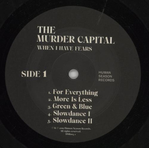 The Murder Capital When I Have Fears vinyl LP album (LP record) UK 0HWLPWH866745