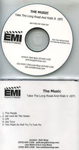 The Music Take The Long Road And Walk It EP CD-R acetate US USCCRTA307592