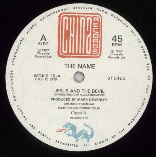 The Name Jesus And The Devil 12" vinyl single (12 inch record / Maxi-single) UK N-012JE866085