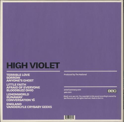 The National High Violet 2-LP vinyl record set (Double LP Album) UK TN32LHI873253