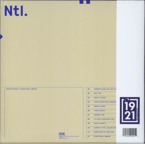 The National Sleep Well Beast - Crystal Clear Vinyl - Sealed 2-LP vinyl record set (Double LP Album) UK TN32LSL823718