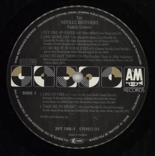 The Neville Brothers Family Groove vinyl LP album (LP record) Dutch NVBLPFA878816