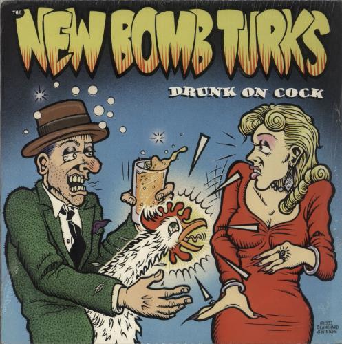 The New Bomb Turks Drunk On Cock EP - Blue Vinyl 10" vinyl single (10 inch record) US T6U10DR866376