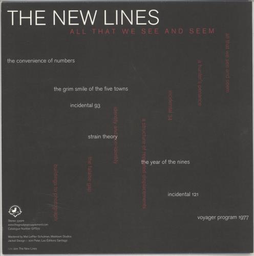 The New Lines All That We See And Seem vinyl LP album (LP record) UK 1SJLPAL749260