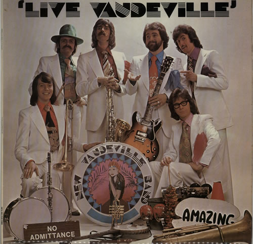 The New Vaudeville Band Live Vaudeville - Autographed vinyl LP album (LP record) UK NVDLPLI630354