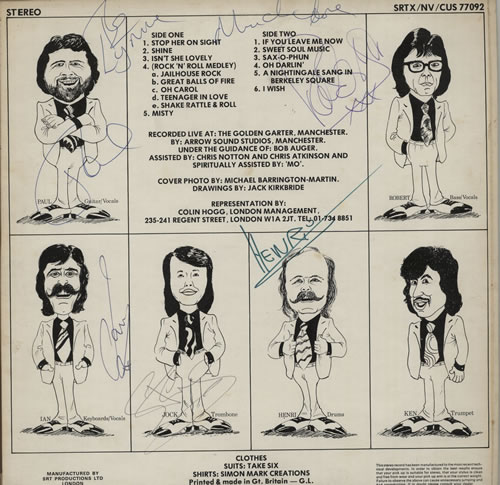 The New Vaudeville Band Live Vaudeville - Autographed vinyl LP album (LP record) UK NVDLPLI630354