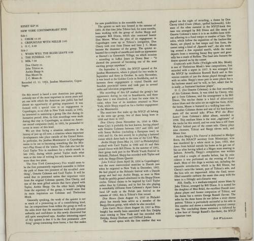 The New York Contemporary Five Volume 1 vinyl LP album (LP record) Danish YHHLPVO676011