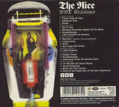 The Nice BBC Sessions CD album (CDLP) UK NCECDBB807070