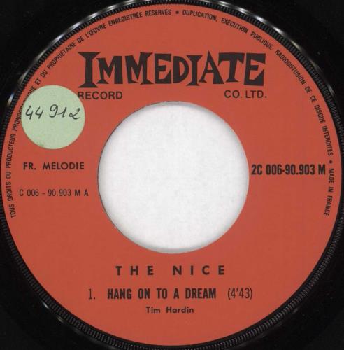 The Nice Diary Of An Empty Day 7" vinyl single (7 inch record / 45) French NCE07DI727506