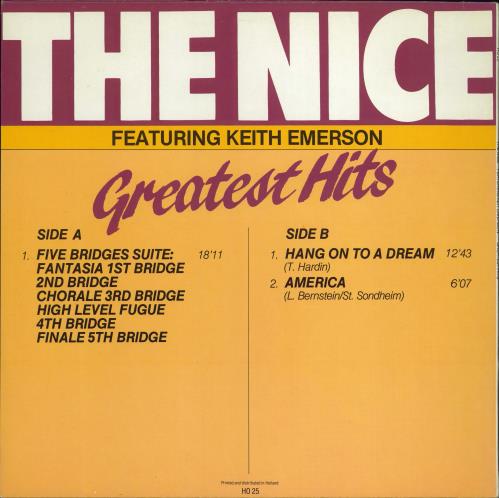 The Nice Greatest Hits vinyl LP album (LP record) Dutch NCELPGR768895