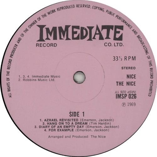 The Nice Nice - 2nd vinyl LP album (LP record) UK NCELPNI644543