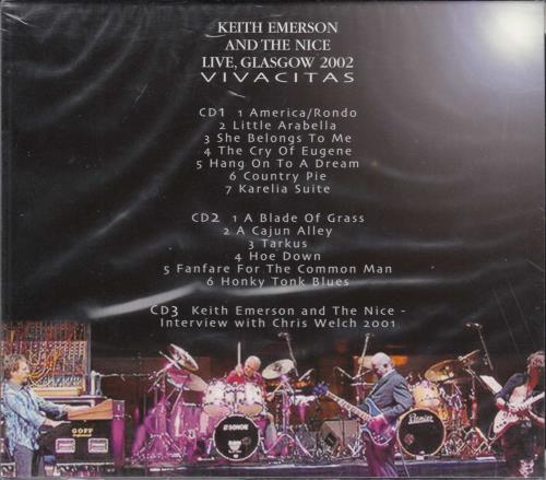 The Nice Vivacitas: Live At Glasgow 2002 3-CD album set (Triple CD) UK NCE3CVI586080
