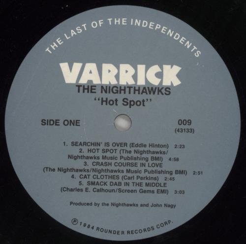 The Nighthawks Hot Spot vinyl LP album (LP record) US NHWLPHO861058