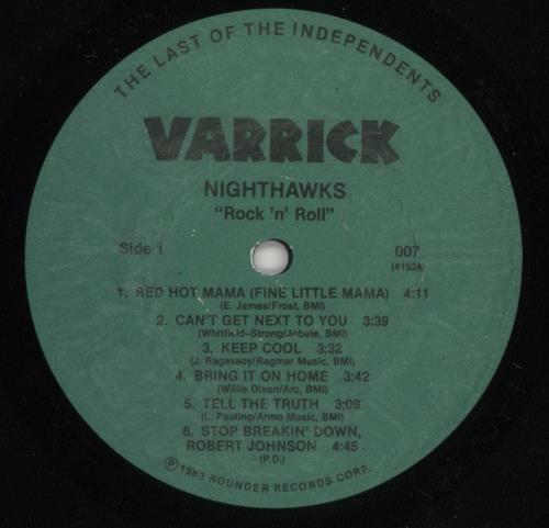 The Nighthawks Rock 'n' Roll vinyl LP album (LP record) US NHWLPRO865668