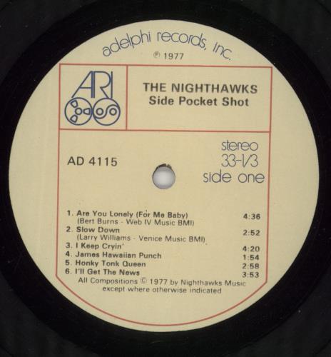 The Nighthawks Side Pocket Shot vinyl LP album (LP record) US NHWLPSI865669