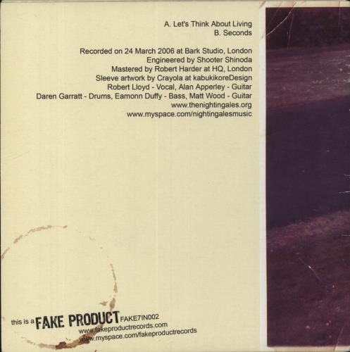 The Nightingales Let's Think About Living 7" vinyl single (7 inch record / 45) UK UXZ07LE835956