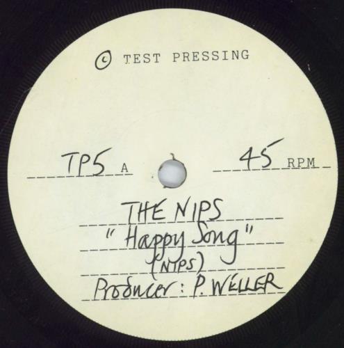 The Nips Happy Song 7" vinyl single (7 inch record / 45) UK N.S07HA817970