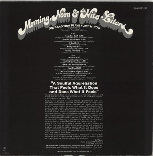 The Nite-Liters Morning, Noon & The Nite-Liters vinyl LP album (LP record) US 3IGLPMO765380