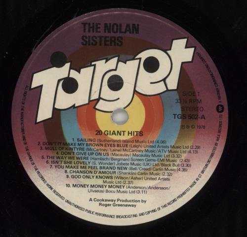 The Nolans 20 Giant Hits vinyl LP album (LP record) UK NOLLPGI238133