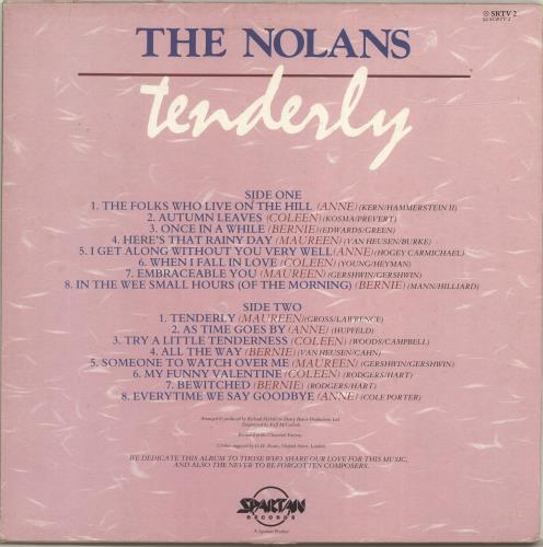 The Nolans Tenderly vinyl LP album (LP record) UK NOLLPTE572999