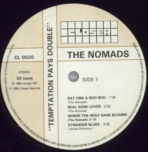 The Nomads Temptation Pays Double vinyl LP album (LP record) French U86LPTE824796