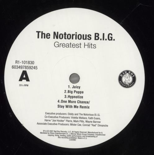 The Notorious B.I.G. Greatest Hits 2-LP vinyl record set (Double LP Album) UK NBG2LGR857523