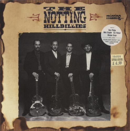 The Notting Hillbillies Missing... - Hype Stickered Sleeve vinyl LP album (LP record) UK NOTLPMI770952