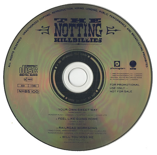 The Notting Hillbillies Your Own Sweet Way CD single (CD5 / 5") UK NOTC5YO23496