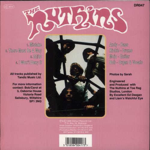 The Nuthins Mistake EP 7" vinyl single (7 inch record / 45) UK XXE07MI883417