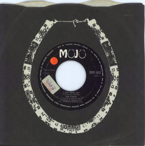 The O'Jays I Dig Your Act 7" vinyl single (7 inch record / 45) UK OJY07ID755869