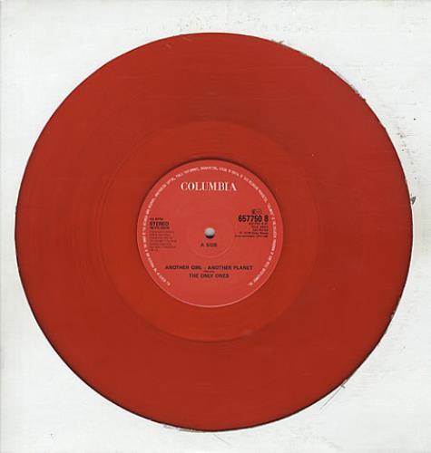 The Only Ones Another Girl Another Planet - Red Vinyl 12" vinyl single (12 inch record / Maxi-single) UK O-O12AN108179