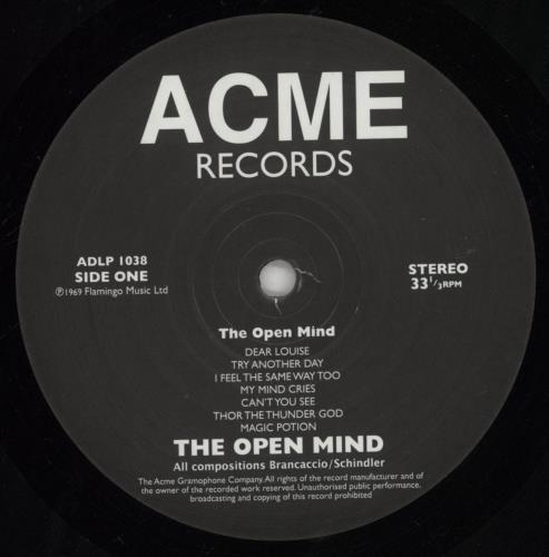 The Open Mind The Open Mind vinyl LP album (LP record) UK OPMLPTH856789