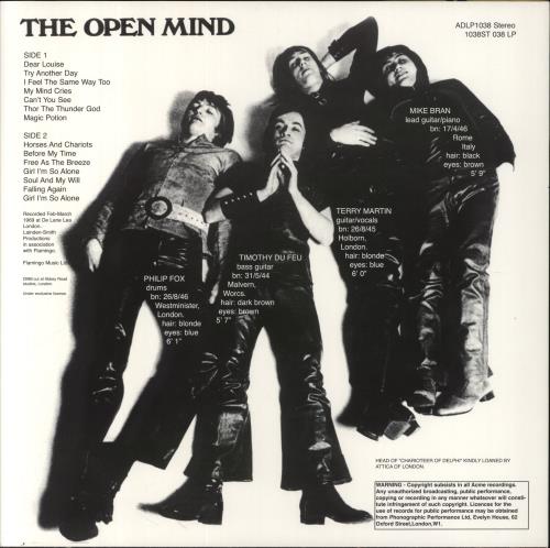 The Open Mind The Open Mind vinyl LP album (LP record) UK OPMLPTH856789