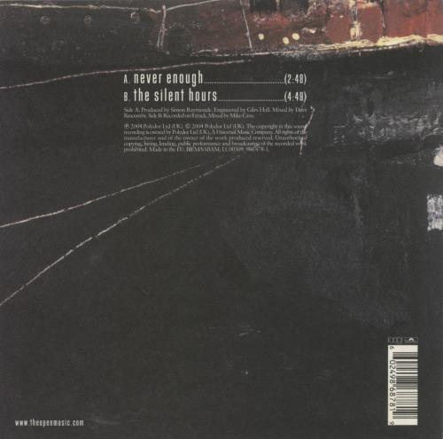 The Open Never Enough 7" vinyl single (7 inch record / 45) UK TOP07NE306315