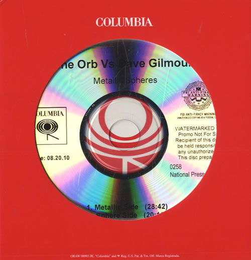 The Orb Metallic Spheres CD-R acetate US ORBCRME521931