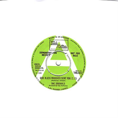 The Originals God Bless Whoever Sent You 7" vinyl single (7 inch record / 45) UK T.O07GO348842