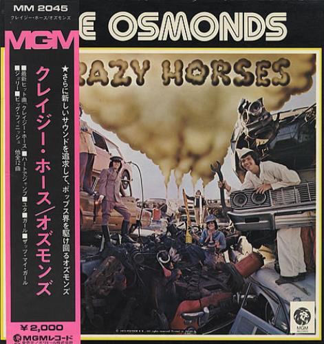 The Osmonds Crazy Horses vinyl LP album (LP record) Japanese OSDLPCR343030