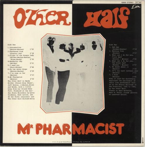 The Other Half Mr Pharmacist vinyl LP album (LP record) French OTFLPMR691786