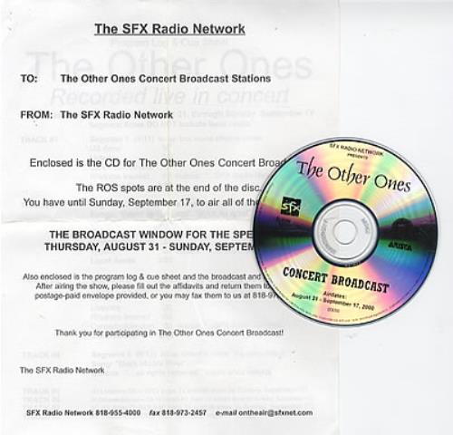 The Other Ones Concert Broadcast CD-R acetate US OTHCRCO175911