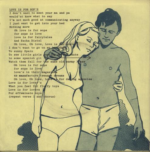 The Outcasts Just Another Teenage Rebel - yellow p/s 7" vinyl single (7 inch record / 45) Irish OUS07JU885833