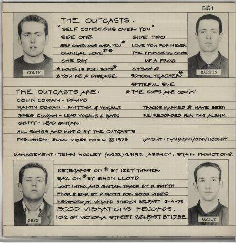 The Outcasts Self Conscious Over You vinyl LP album (LP record) UK OUSLPSE106545