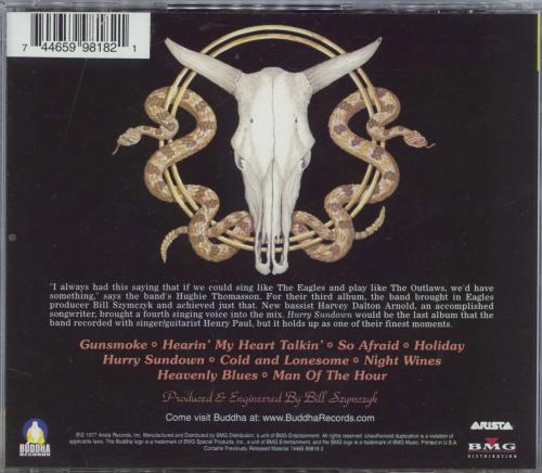 The Outlaws (US) Hurry Sundown: Remastered CD album (CDLP) US OUWCDHU814320
