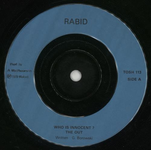 The Out Who Is Innocent? 7" vinyl single (7 inch record / 45) UK 0XF07WH737365